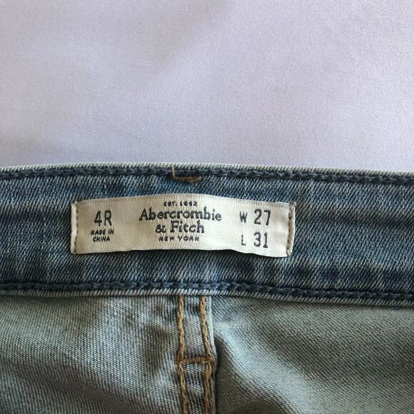 Abercrombie & Fitch Bling Jeans Light Wash Size 4R - Picture 3 of 5